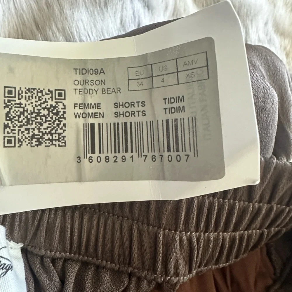NWT American Vintage ourson tidim shorts in teddy bear SZ XS 4